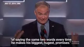 Watch Tim Kaine's cringeworthy Donald Trump impression