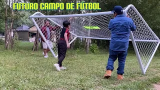 Instalando Una Portería de Fútbol en mi Gran Campo.