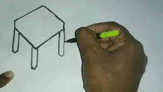 Table simple hand drawing