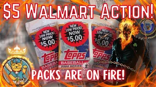 $5 Walmart Action 🍀 2022 Topps series 2 Fat Pack Rip 🔥🍀🔥 Packs Are On Fire! 🔥
