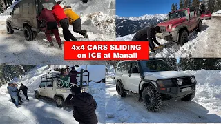 4x4 Cars SLIDING on ICE - MANALI Dangerous Roads