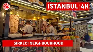 Istanbul 2023 Sirkeci Neighbourhood Walking Tour|4k 60fps