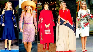 Queen Maxima' Of Netherlands Looking Elegant and Stylish in Beautiful Outfits