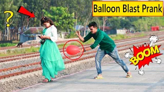 Update Viral Balloon Blast Prank on Cute Girls 🎈 Crazy REACTION with Popping Balloon Prank
