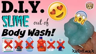 D.I.Y. Slime out of Body Wash! Non-Stick Slime You Can PLAY WITH! (No Glue, Borax, Detergent, etc..)