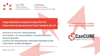 Organ donation in people living with HIV: Experiences & perspectives from Canada & the United States