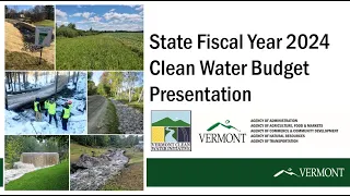 State Fiscal Year 2024 Clean Water Budget Presentation