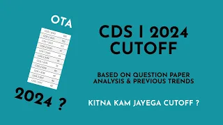 CDS 1 2024 Expected Cut Off | Shreyas Kadam