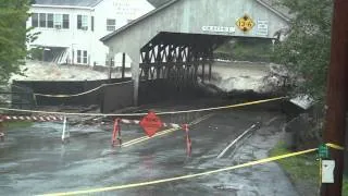 Quechee covered bridge flood