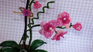 Орхидея из бисера. Мастер-класс. Часть 1/2. Нow to make orchid flower