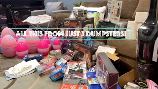 DUMPSTER DIVIN/ I GOT STUCK IN A DUMPSTER, SERIOUSLY! ELECTRONICS, TOYS, DISH SETS & MUCH MORE!🙌🏻💃🏻