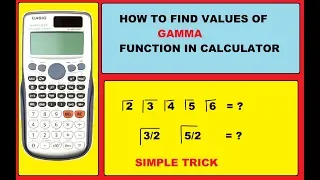 How to find values of gamma function in calculator