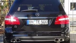 Sound!! Mercedes Benz E 500 Super Sound 63 AMG Optik by mariani Car Styling Auspuff ( Tuning ) w212