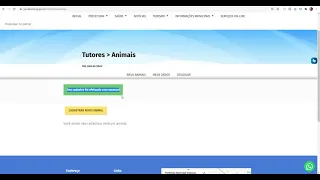 CADASTRANDO SEU ANIMAL NO SITE (REGISTRO GERAL DE ANIMAL)