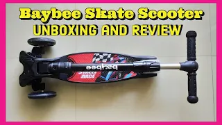 Baybee kick scooter unboxing and review in English|Baybee Skate scooter| Foldable  skate scooter.