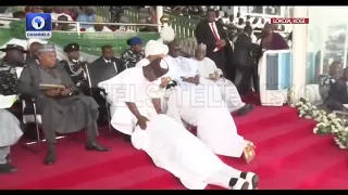 Moment New Kogi Deputy Governor Salifu Joel Oyibo Prostrated For Yahaya Bello During Inauguration