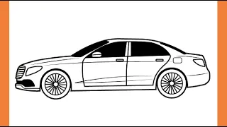 HOW TO DRAW A MERCEDES BENZ CAR