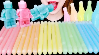 ASMR 직접만든 레고 왁스캔디, 얼린 닉클립 왁스스틱, 얼린 닉클립 왁스병 먹방 WAX CANDY EATING SOUNDS MUKBANG