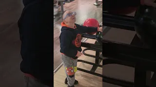 Nick's  bowling with mom and Joey. Watch him control the ball with his powers.