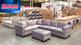 COSTCO HOME FURNITURE SOFAS COUCHES ARMCHAIRS TABLES SHOP WITH ME VIRTUAL SHOPPING STORE WALKTHROUGH