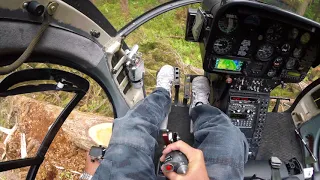 Flying Alaska MD520N Logging LZ