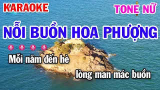 Karaoke Nỗi Buồn Hoa Phượng | Nhạc Sống Tone Nữ | Karaoke Tuấn Cò