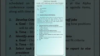 Meeting Agenda – Kick Off Meeting on a New Project @lettersapplications #meetingagenda