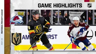 Avalanche @ Golden Knights 2/16 | NHL Highlights 2022