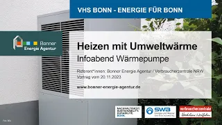 Heizen mit Umweltwärme - Infoabend Wärmepumpe