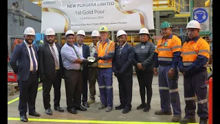 Prime Minister Marape welcomes historic first gold pour at New Porgera Mine