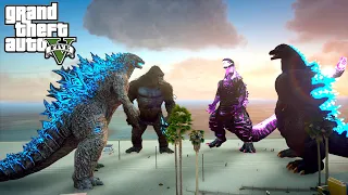 Godzilla and Kong vs Shin Godzilla and Heisei Godzilla - GTA V Mods
