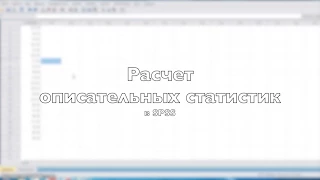 Расчет описательных статистик в SPSS