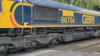 66704 +66781 ballast train empties to bescot
