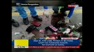 Mga ID, atm card, pitaka at iba pang gamit na posibleng nakaw, natagpuan sa kanal