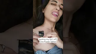 Spoiling my Skin with Rupee Sticker Tattoo | Is it Worth? Crazyyy😅😂