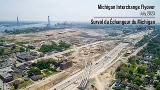 Michigan Interchange Flyover - July 2023 | Survol de l’échangeur au Michigan - juillet 2023