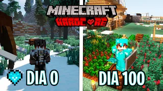 Sobreviví 100 DÍAS en un MUNDO NEVADO - Parte 2 | Minecraft Hardcore