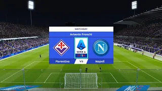 Fiorentina vs Napoli | Stadio Artemio Franchi | 2023-24 Serie A | PES 2021