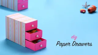 DIY Mini Paper Drawers | Storage Box | Desk Organizer Drawer