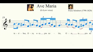 Karaoke Ave Maria - Schubert - (Key of G - Low Voice)