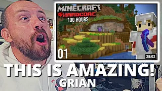 JUST INSANE! Grian 100 Hours In Minecraft Hardcore: Episode 1 (FIRST REACTION!)