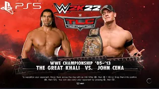WWE 2K22 CENA vs KHALI - WWE TITLE FALLS COUNT ANYWHERE MATCH: WWE ONE NIGHT STAND 2007