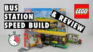 LEGO City Bus Station Full Review and Speed Build! Last Stop! (60154)
