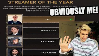 xQc Votes on the Streamer Awards