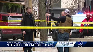 Omaha police officers shoot dog, injure 2 women during incident downtown