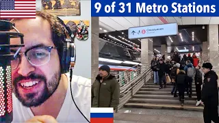 The Big Circle Line in Moscow Metro (Very Modern) | American Reacts