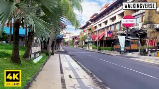 【4K 60 FPS】  Relaxing Virtual Walk - Kartika Plaza Street to Kuta Beach Bali during Pandemic 2022