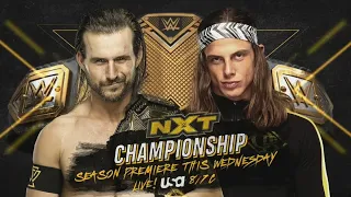 Matt Riddle vs. Adam Cole – NXT Title Match: WWE NXT on USA Network, October 2, 2019