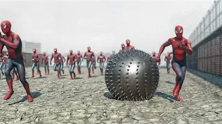 SPIDERMAN VS IRON SPIDER Epic Death Run Crowd Simulation - Coming Soon