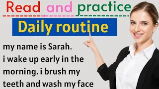 Daily Routine | improve your English| Learn English speaking| Listen and practice